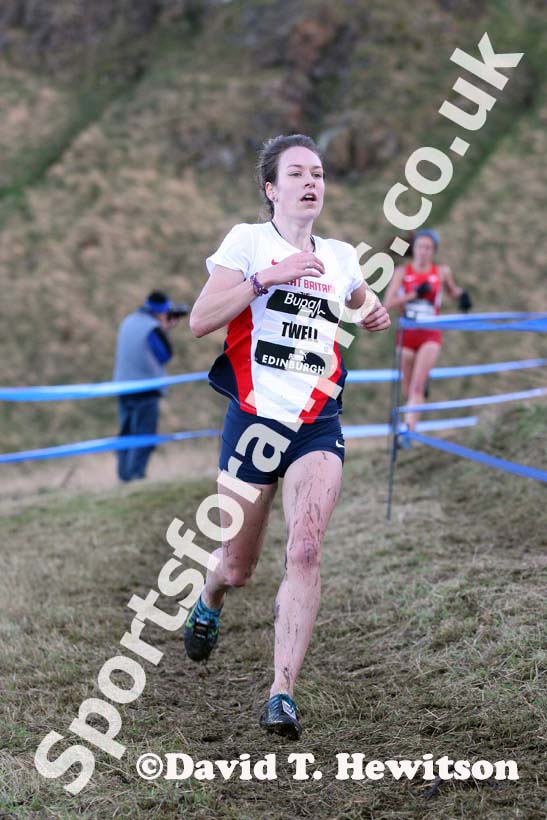 Stephanie Twell during the senior womens 6k BUPA Great Edinburgh Cross Country. Photo: David T. Hewitson/Sports for All Pics